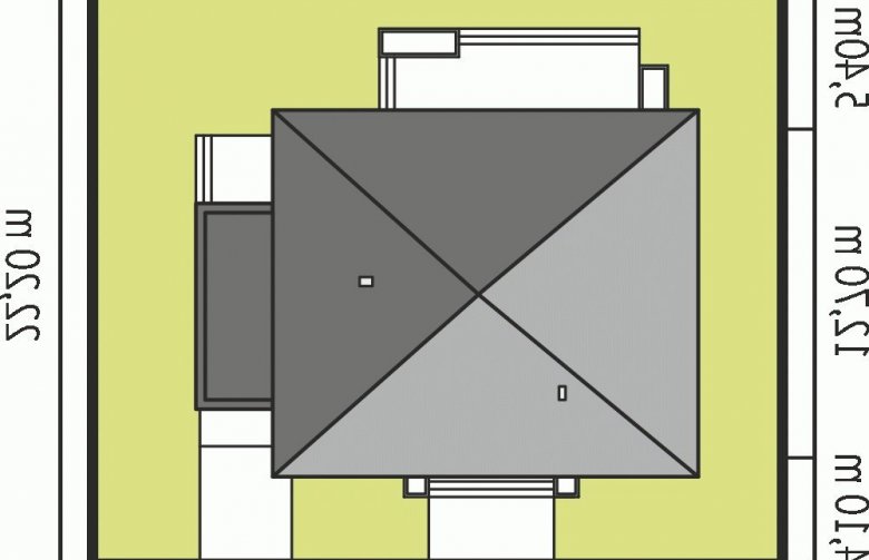 Projekt domu dwurodzinnego Antonio G1 - Usytuowanie - wersja lustrzana