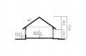 Projekt domu dwurodzinnego Antonio G1 - przekrój 1