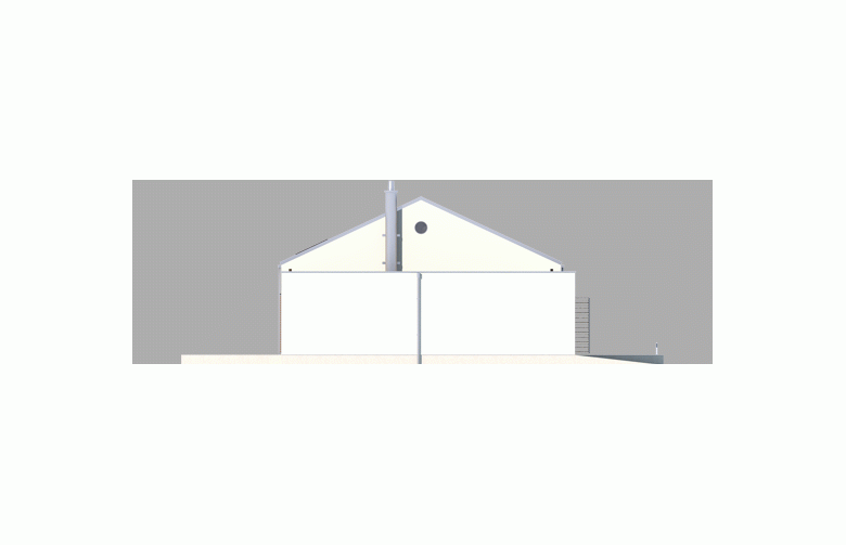 Projekt domu dwurodzinnego EX 8 G2 (wersja A) - elewacja 2