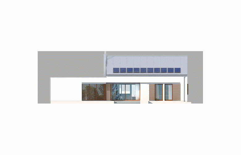 Projekt domu dwurodzinnego EX 8 G2 (wersja A) - elewacja 3