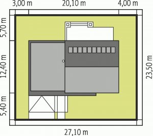 Usytuowanie budynku EX 8 G2 (wersja A)