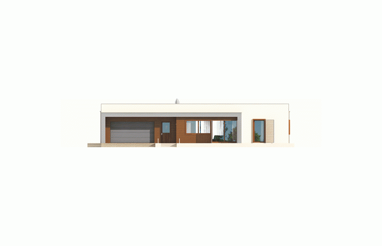 Projekt domu dwurodzinnego EX 8 G2 (wersja C) - elewacja 1