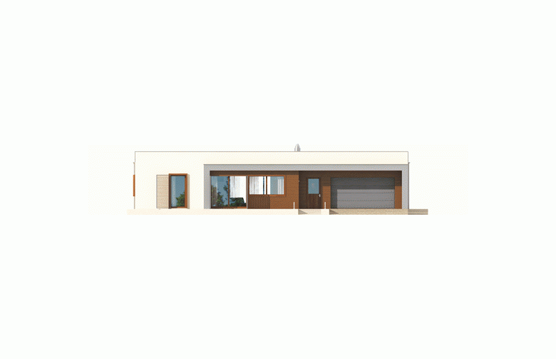 Projekt domu dwurodzinnego EX 8 G2 (wersja C) - elewacja 1