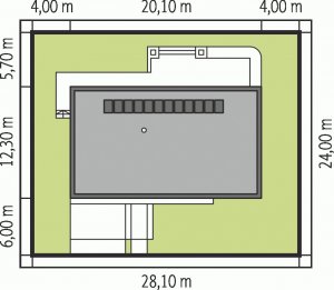 Usytuowanie budynku EX 8 G2 (wersja C)