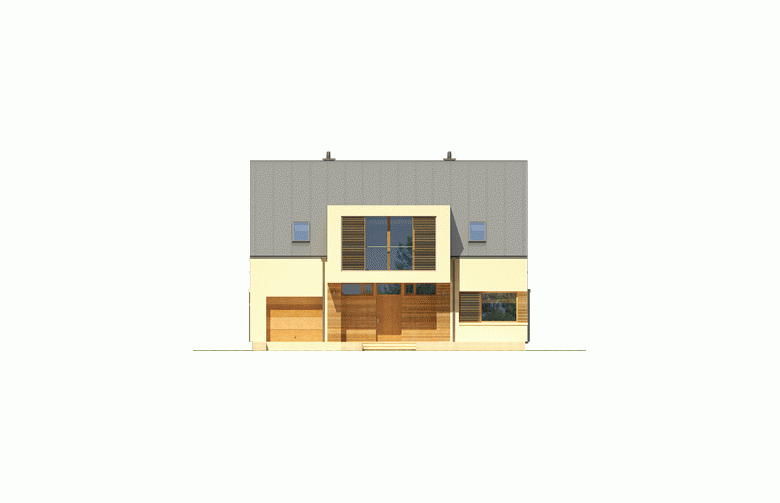 Projekt domu wielorodzinnego EX 9 G1 (wersja A) - elewacja 1