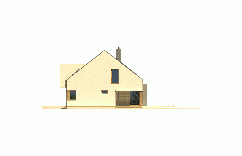 Projekt domu wielorodzinnego EX 9 G1 (wersja A) - elewacja 4
