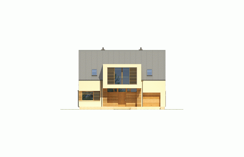 Projekt domu wielorodzinnego EX 9 G1 (wersja A) - elewacja 1