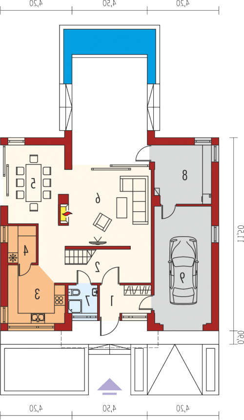 PARTER EX 9 G1 (wersja A) - wersja lustrzana