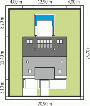 Usytuowanie budynku EX 9 G1 (wersja A)