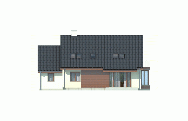 Projekt domu wielorodzinnego Ignaś G1 - elewacja 3