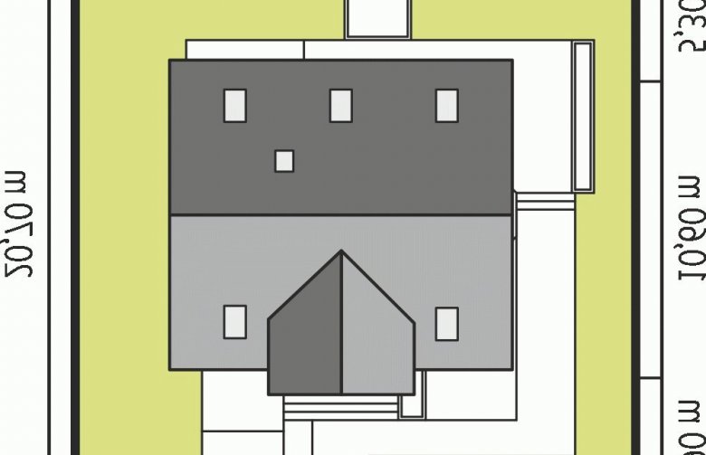 Projekt domu wielorodzinnego Jan G1 - Usytuowanie - wersja lustrzana