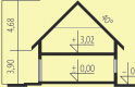 Projekt domu wielorodzinnego Katja - przekrój 1