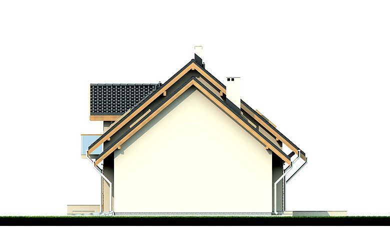 Projekt domu jednorodzinnego Kendra - elewacja 4