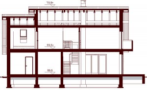 Przekrój projektu Kendra w wersji lustrzanej