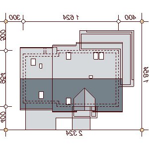 Usytuowanie budynku Kendra 2M w wersji lustrzanej