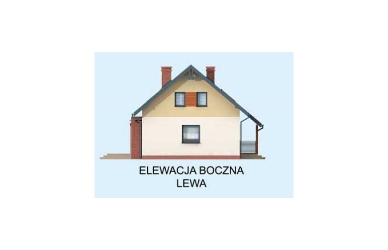 Projekt domu z poddaszem MILUZA - elewacja 2