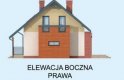 Projekt domu z poddaszem MILUZA - elewacja 4