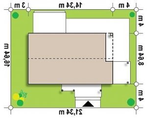 Usytuowanie budynku Z258 w wersji lustrzanej