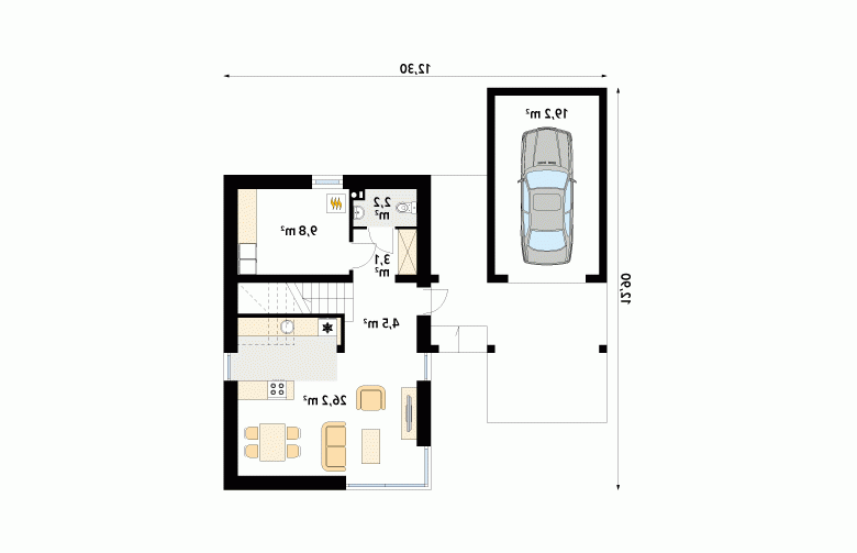 Projekt domu tradycyjnego Teo 4 - 