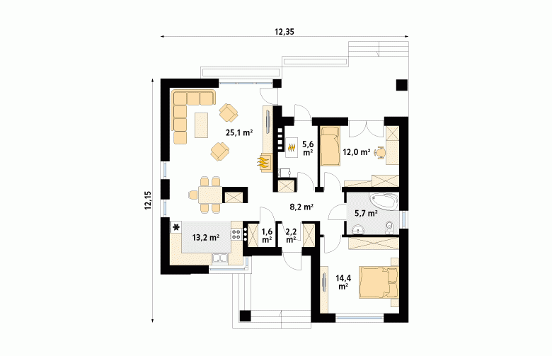 Projekt domu tradycyjnego Umbra - 