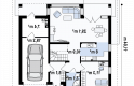 Projekt domu z poddaszem Z278 - rzut parteru