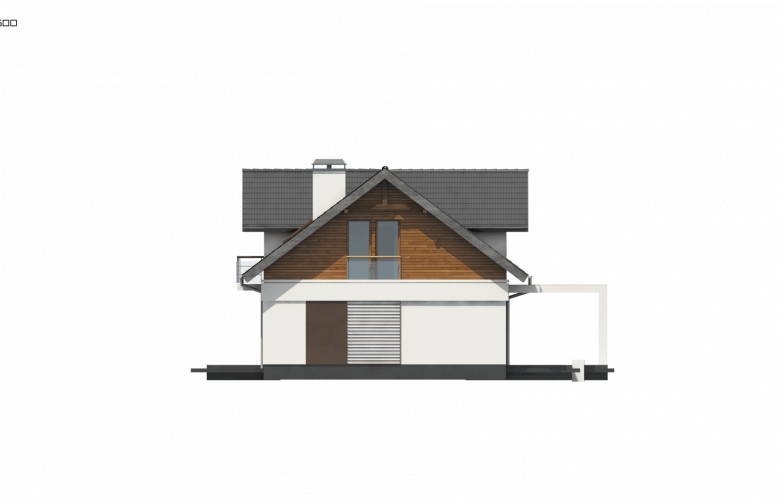 Projekt domu dwurodzinnego Z247 - elewacja 3