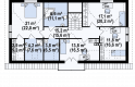 Projekt domu dwurodzinnego Z247 - rzut poddasza