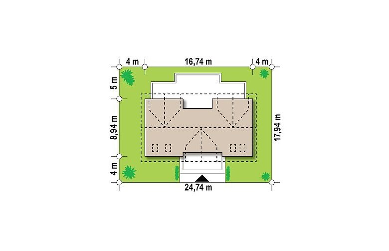 Projekt domu dwurodzinnego Z247 - Usytuowanie