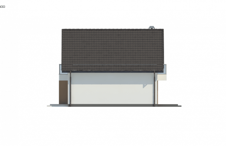 Projekt domu z poddaszem Z265 - elewacja 2