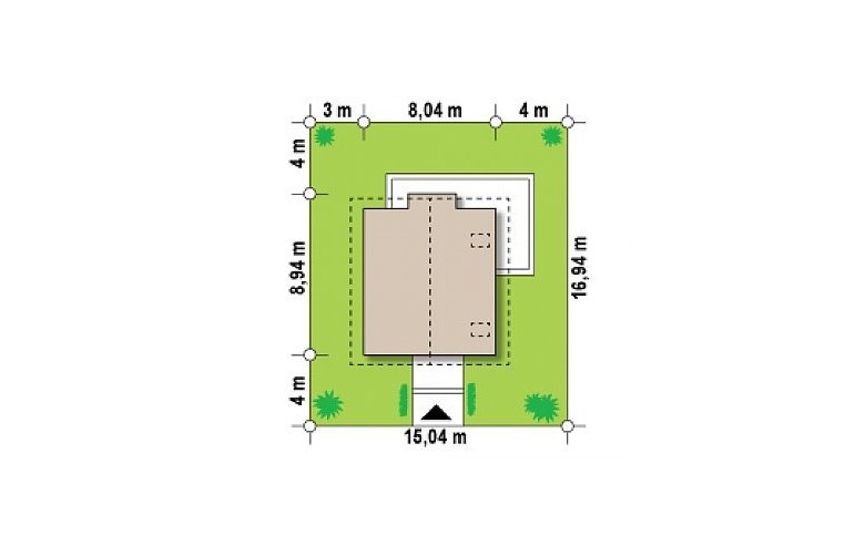 Projekt domu z poddaszem Z265 - Usytuowanie