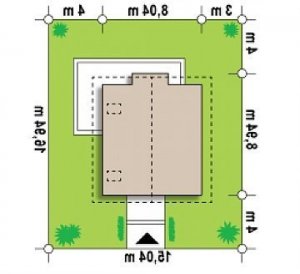 Usytuowanie budynku Z265 w wersji lustrzanej