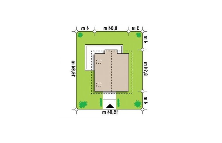 Projekt domu z poddaszem Z265 - Usytuowanie - wersja lustrzana