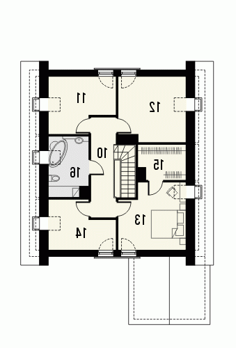 Rzut projektu ABSYDA - wersja lustrzana