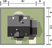 Usytuowanie budynku ANALOGIA w wersji lustrzanej