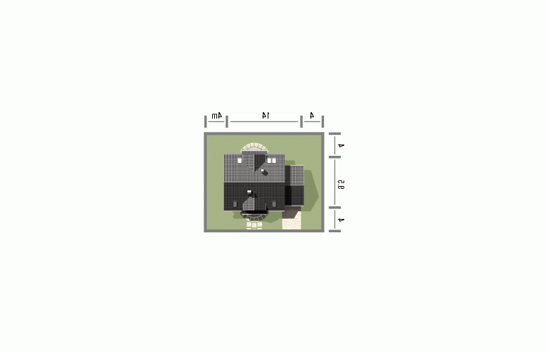 Projekt domu jednorodzinnego ANALOGIA - Usytuowanie - wersja lustrzana