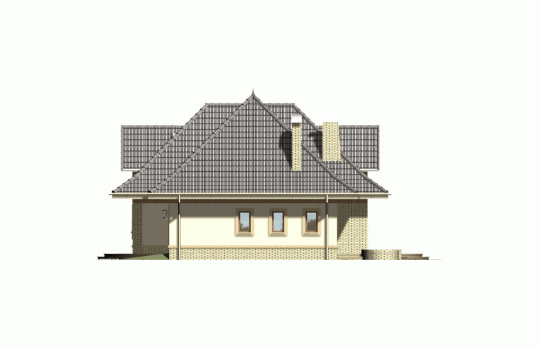 Projekt domu jednorodzinnego ARLEKIN - elewacja 1