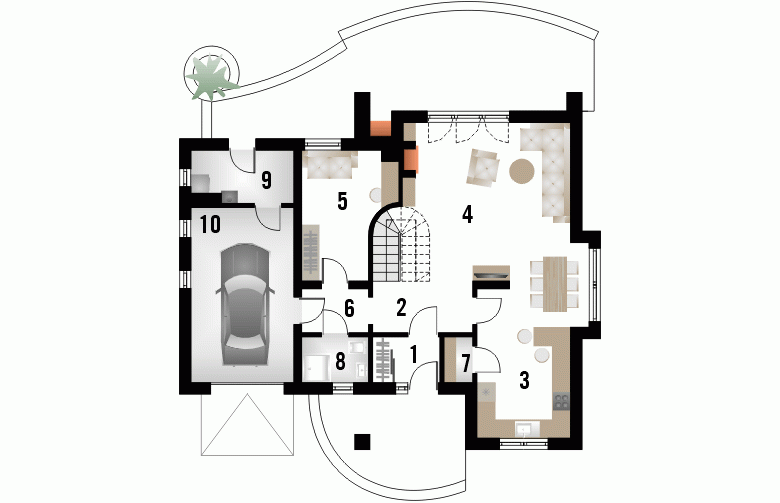 Projekt domu jednorodzinnego ARLEKIN - 