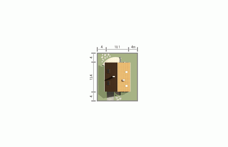 Projekt domu z poddaszem ALZACJA - Usytuowanie