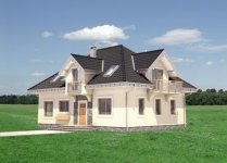 Elewacja projektu Amanda - 1 - wersja lustrzana