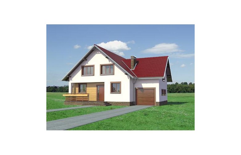Projekt domu wielorodzinnego Borówka - elewacja 1
