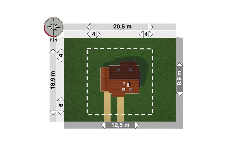 Projekt domu wielorodzinnego Chaber Beta - Usytuowanie