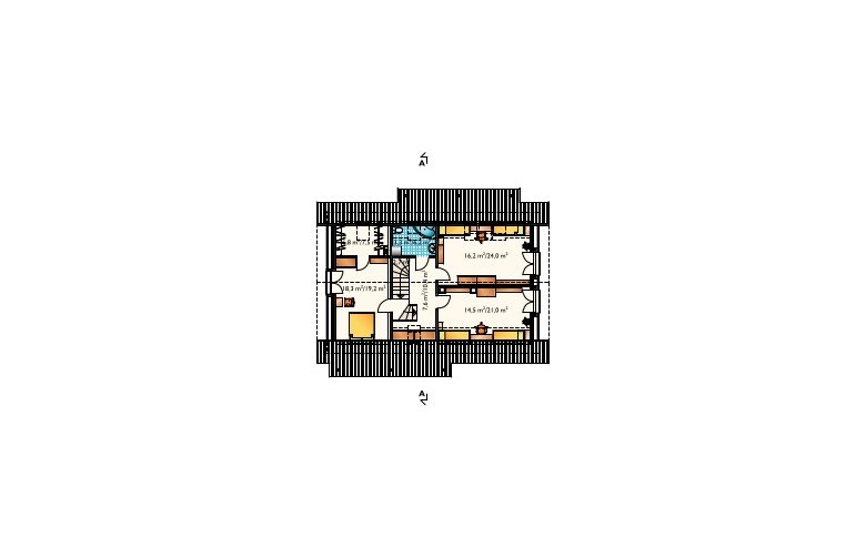 Projekt domu tradycyjnego Delta Eko - poddasze