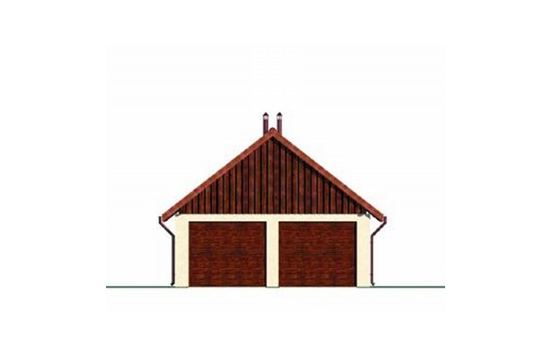 Projekt domu energooszczędnego Garaż 01 - elewacja 1