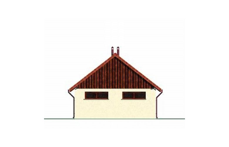 Projekt domu energooszczędnego Garaż 01 - elewacja 4