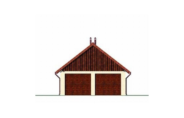 Projekt domu energooszczędnego Garaż 01 - elewacja 1