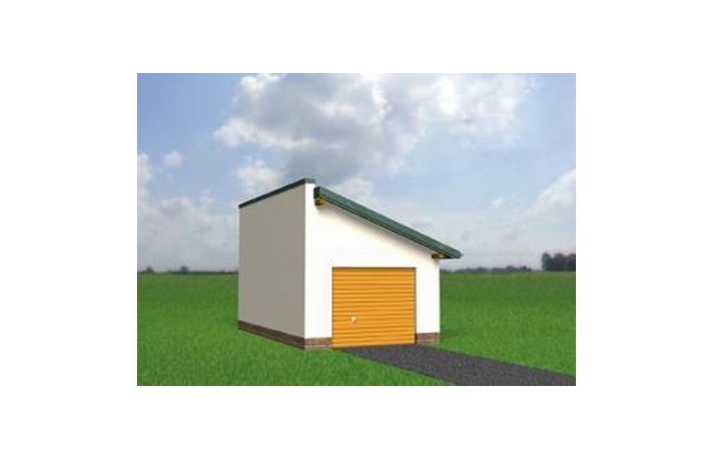 Projekt domu energooszczędnego Garaż 07 - elewacja 1