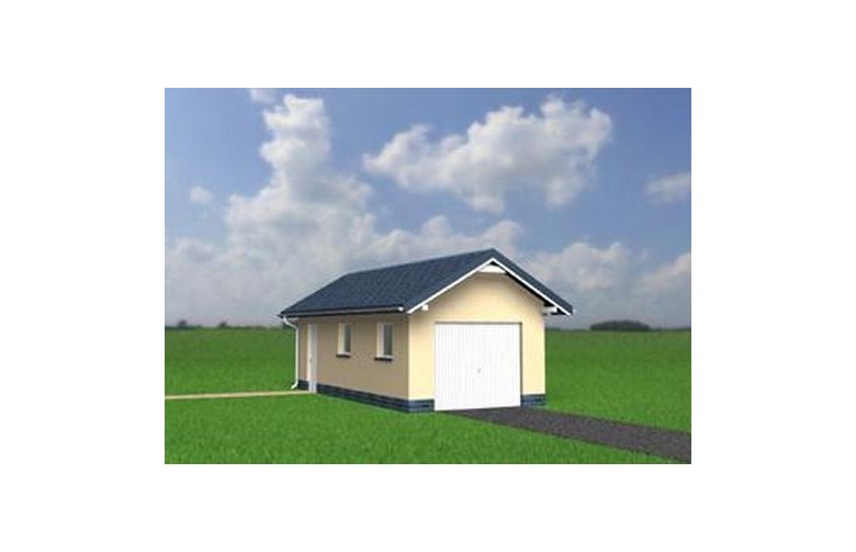 Projekt domu energooszczędnego Garaż 11 - elewacja 4