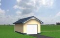 Projekt domu energooszczędnego Garaż 11 - elewacja 1