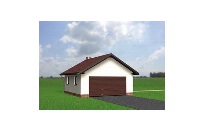 Projekt domu energooszczędnego Garaż 14 - elewacja 1