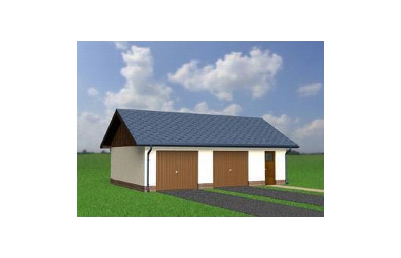 Projekt domu energooszczędnego Garaż 20 - elewacja 4